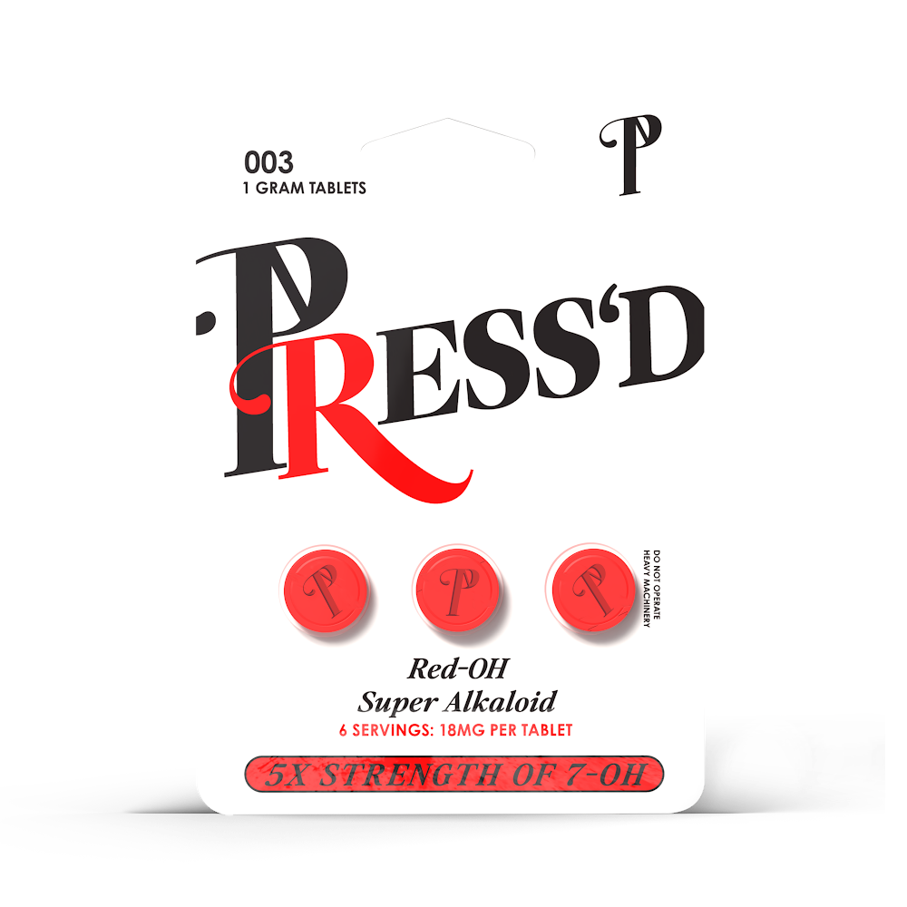 Press'd Kratom Tablets - Red OH Super Alkaloid 3 Pack