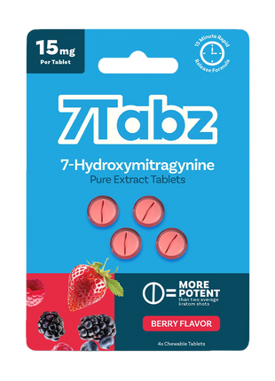 7tabz pure extract chewable tablets berry 15mg 4ct
