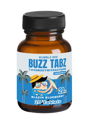 बम्बल बी बज़ टैब्ज़ ब्लेज़िन ब्लूबेरी (20 टैबलेट का जार) - 20 मिलीग्राम 7-OH टैबलेट 