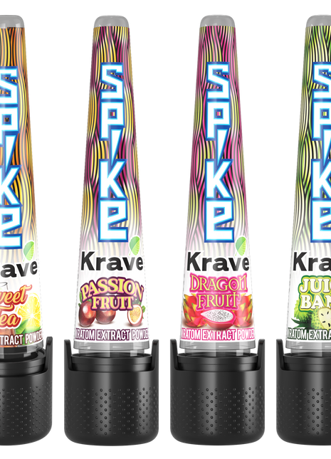 Krave Kratom Spike - Polvo de kratom con sabor