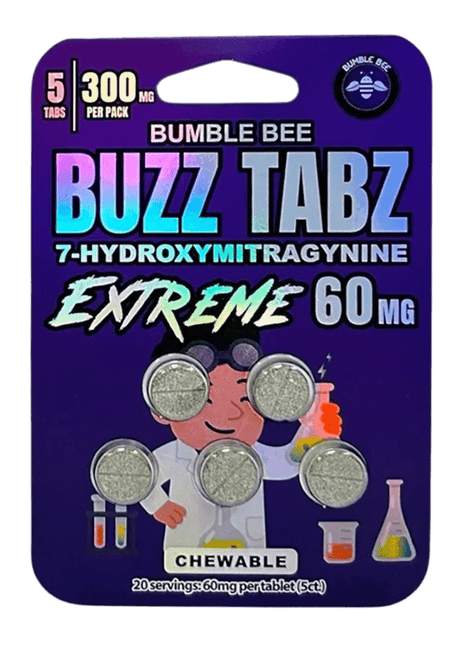 Bumble Bee Buzz Tabz Extreme (5ct / 10ct / 20ct) - 60mg 7-OH Chewables