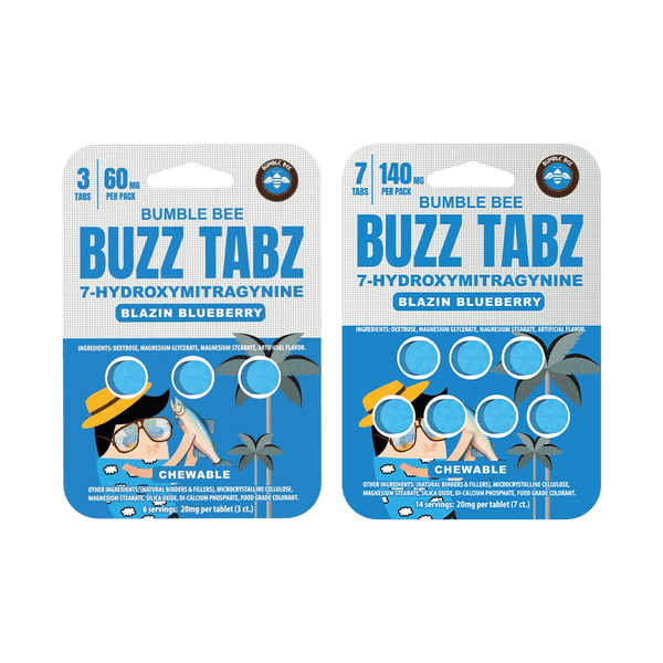 Bumble Bee Buzz Tabz 7-OH Tablets (3ct / 7ct) - Blazin Blueberry | 20mg Per Tab