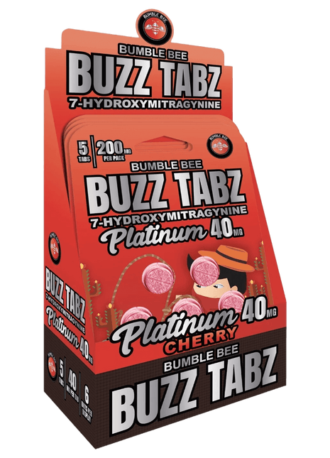 Bumble Bee Buzz Tabz Platinum (Cherry) - Display Box (6 Packs)