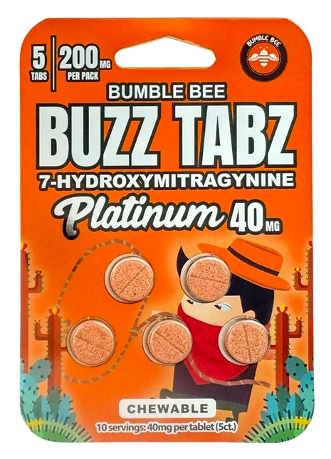 Bumble Bee Buzz Tabz Platinum 40mg - 7-OH Chewable Tablets
