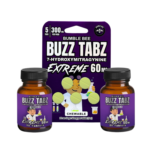 Bumble Bee Buzz Tabz Extreme (5ct / 10ct / 20ct) - 60mg 7-OH Chewables