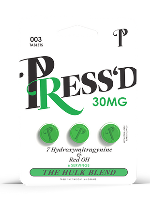Press'd Kratom Tablets - Hulk Blend 3 Pack
