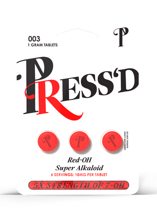 Press'd Kratom Tablets - Red OH Super Alkaloid 3 Pack
