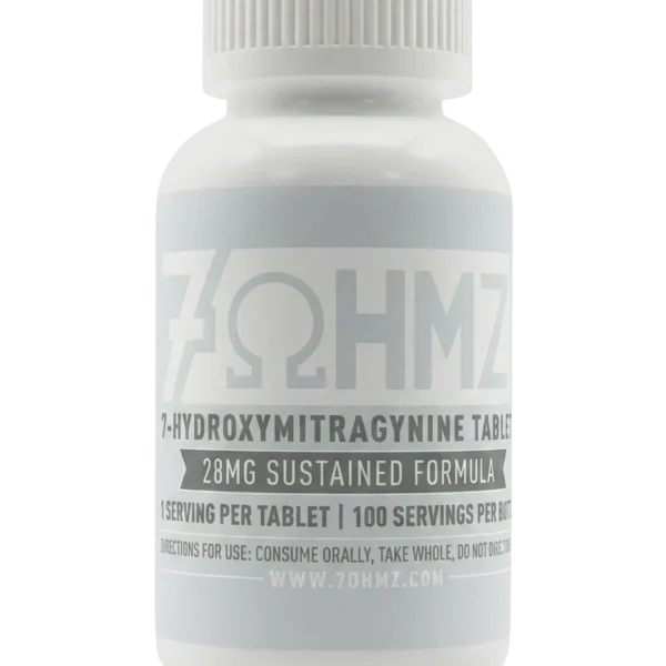 7ohmz sustained formula 28mg extended release tablets (100 count bulk)