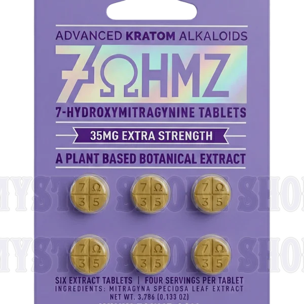 7ohmz 35mg extra strength 7 hydroxymitragynine tablets (6ct pack)