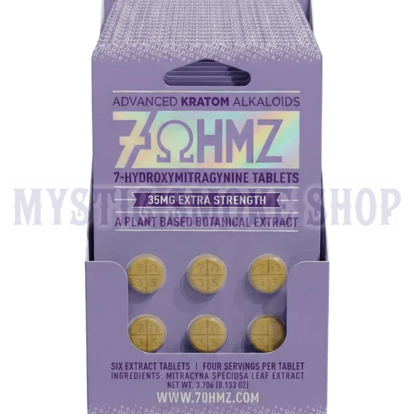 7ohmz 35mg extra strength display box (20 packs / 120 tablets)