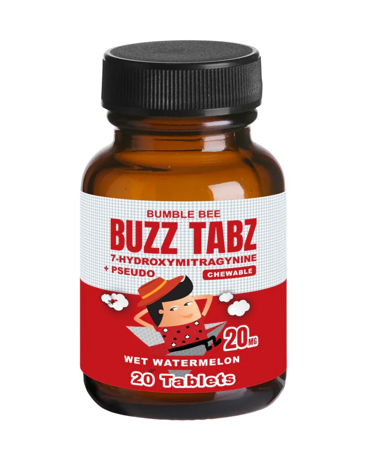 bumble bee buzz tabz watermelon (20ct jar) 20mg 7 oh + pseudo chewables bumble bee buzz tabz watermelon (20ct jar) 20mg 7 oh + pseudo chewables