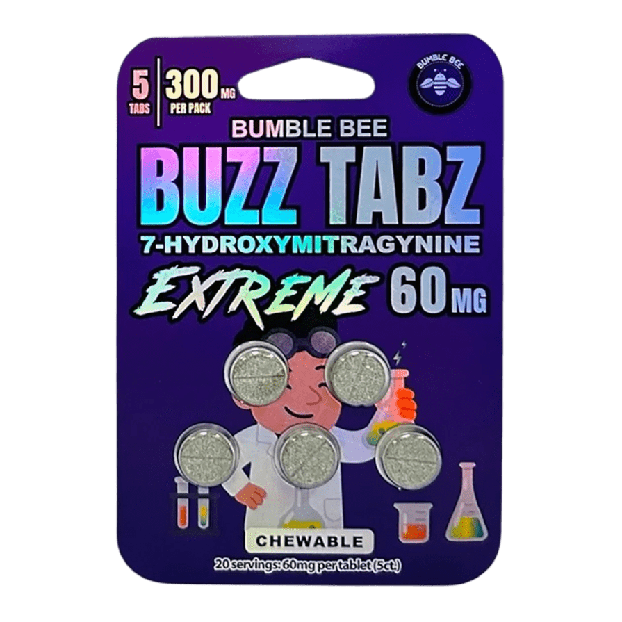 bumble bee buzz tabz extreme (5ct / 10ct / 20ct) 60mg 7 oh chewables bumble bee buzz tabz extreme (5ct / 10ct / 20ct) 60mg 7 oh chewables