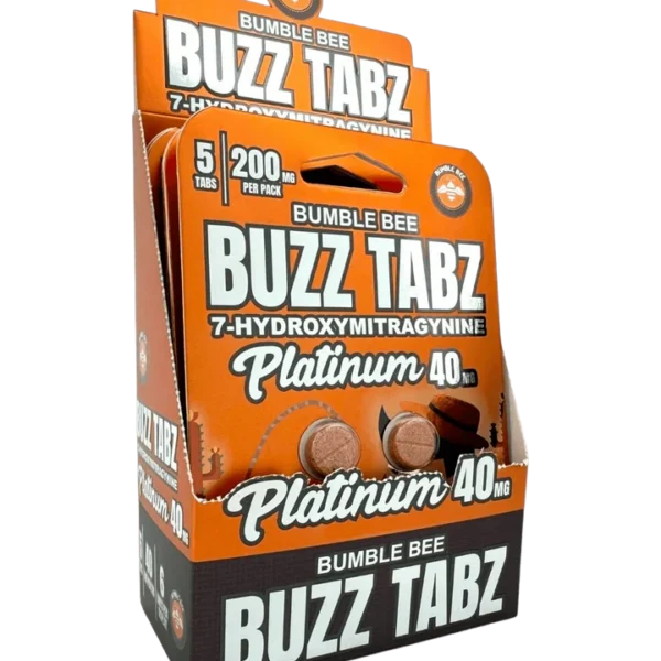 bumble bee buzz tabz platinum 40mg display box (6 packs / 30 tabs)