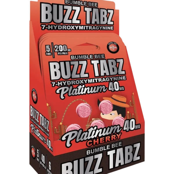 bumble bee buzz tabz platinum (cherry) display box (6 packs)