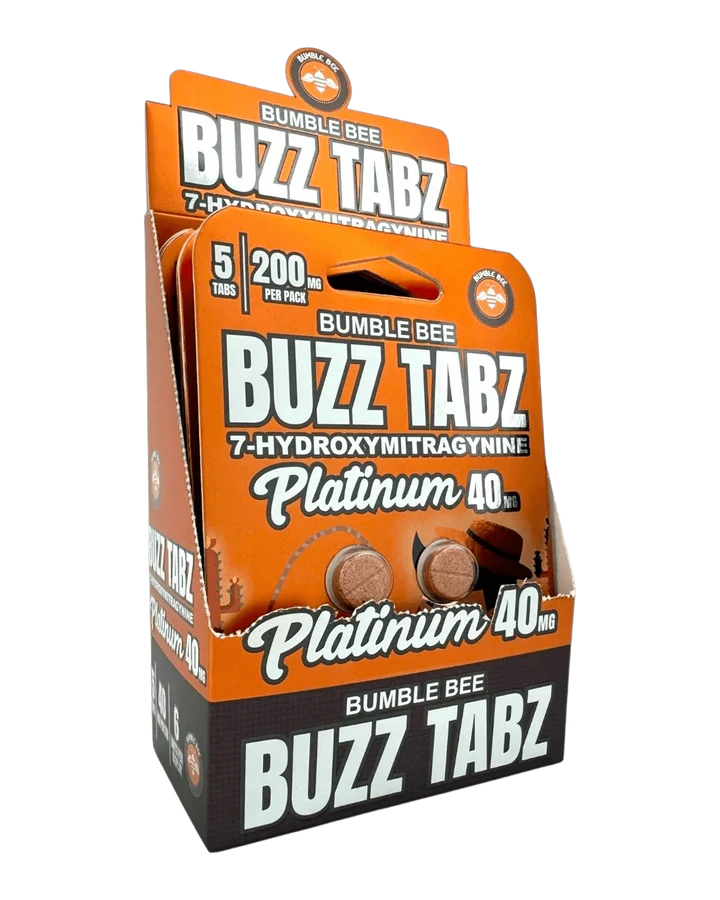 bumble bee buzz tabz platinum 40mg display box (6 packs / 30 tabs) bumble bee buzz tabz platinum 40mg display box (6 packs / 30 tabs)